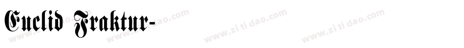 Euclid Fraktur字体转换